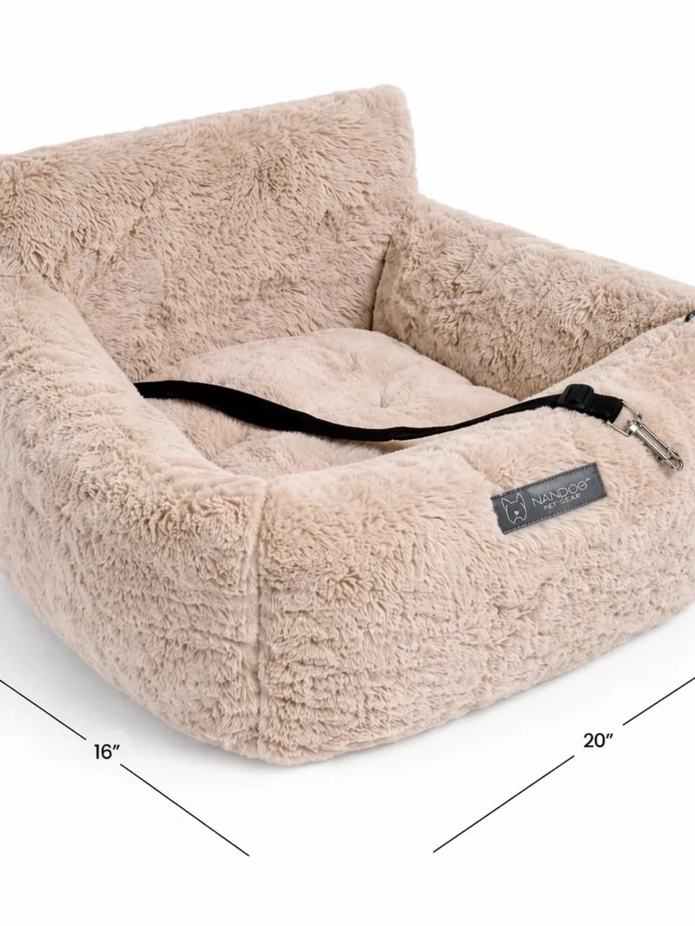 Nandog Pet Gear Small Cloud in Beige - Limited Edition, Dog Car Seat Bed, NWT